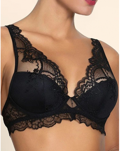Soutien-gorge demi mousse fantaisie Lise Charmel Sublime en Dentelle (Noir)