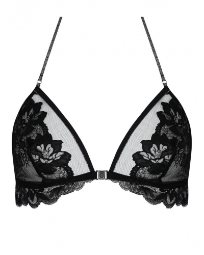 Triangle bra Lise Charmel Cuir Sexy Couture (Noir Argent)