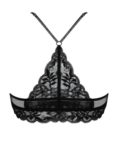Triangle bra Lise Charmel Cuir Sexy Couture (Noir Argent)