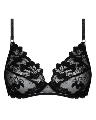 Soutien-gorge glamour Lise Charmel Cuir Sexy Couture (Noir Argent)