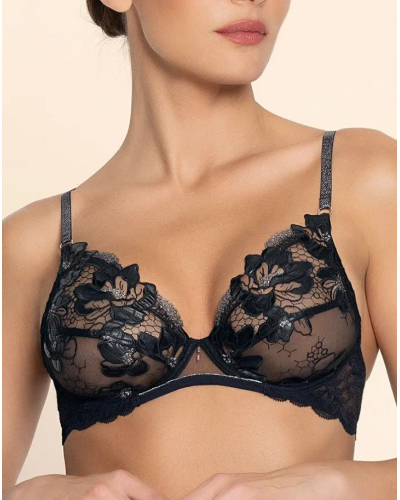 Sujetador glamuroso Lise Charmel Cuir Sexy Couture (Noir Argent)