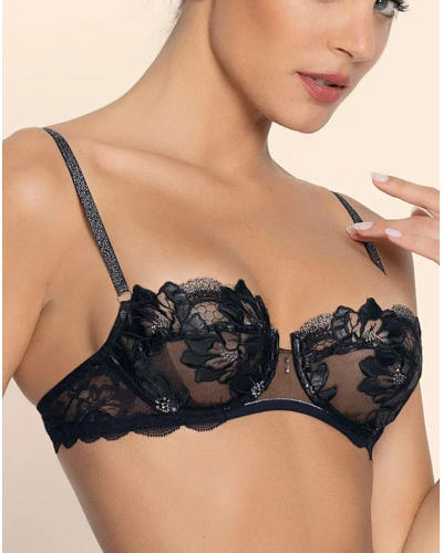 Demi bra Lise Charmel Cuir Sexy Couture (Noir Argent)