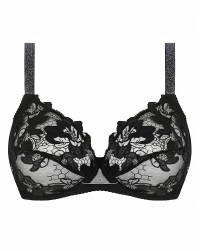 Soutien-gorge armatures bien-être Lise Charmel Cuir Sexy Couture (Noir Argent)