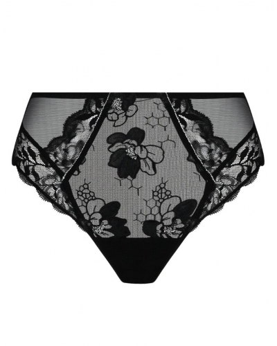 Slip taille haute Lise Charmel Cuir Sexy Couture (Noir Argent)