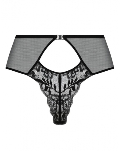 Sexy shorty Lise Charmel Cuir Sexy Couture (Noir Argent)