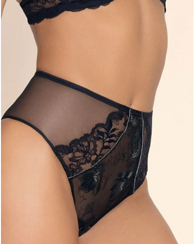 Sexy shorty Lise Charmel Cuir Sexy Couture (Noir Argent)