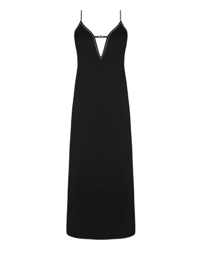 Vestido largo en seda Lise Charmel Cuir Sexy Couture (Noir Argent)
