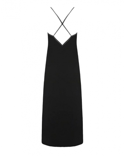 Vestido largo en seda Lise Charmel Cuir Sexy Couture (Noir Argent)