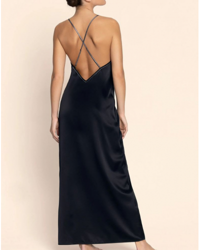 Vestido largo en seda Lise Charmel Cuir Sexy Couture (Noir Argent)