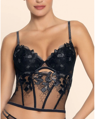Forma de la cintura Lise Charmel Cuir Sexy Couture (Noir Argent)