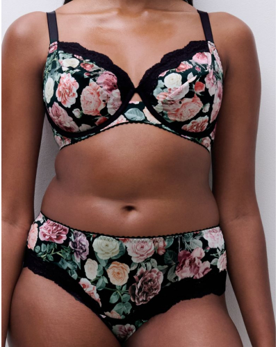 Underwired envelopping bra Chantelle Pulp Gloss (Dark Bouquet)