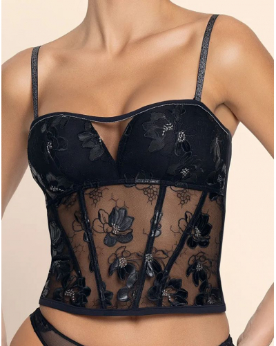 Bustier Lise Charmel Cuir Sexy Couture (Noir Argent)