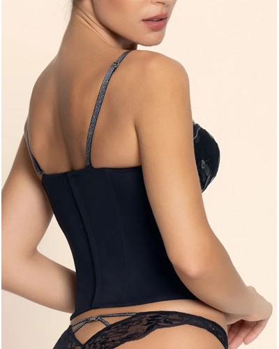 Bustier Lise Charmel Cuir Sexy Couture (Noir Argent)