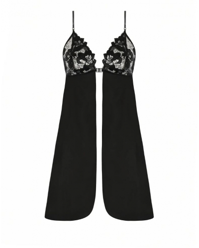 Silk babydoll Lise Charmel Cuir Sexy Couture (Noir Argent)