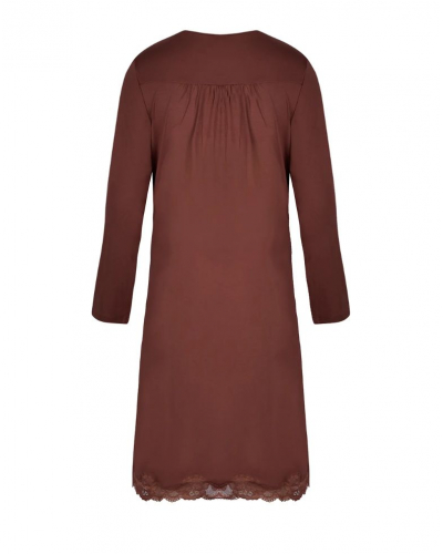 Long-sleeved well-being nightdress Antigel Simply Perfect (Châtaigne)