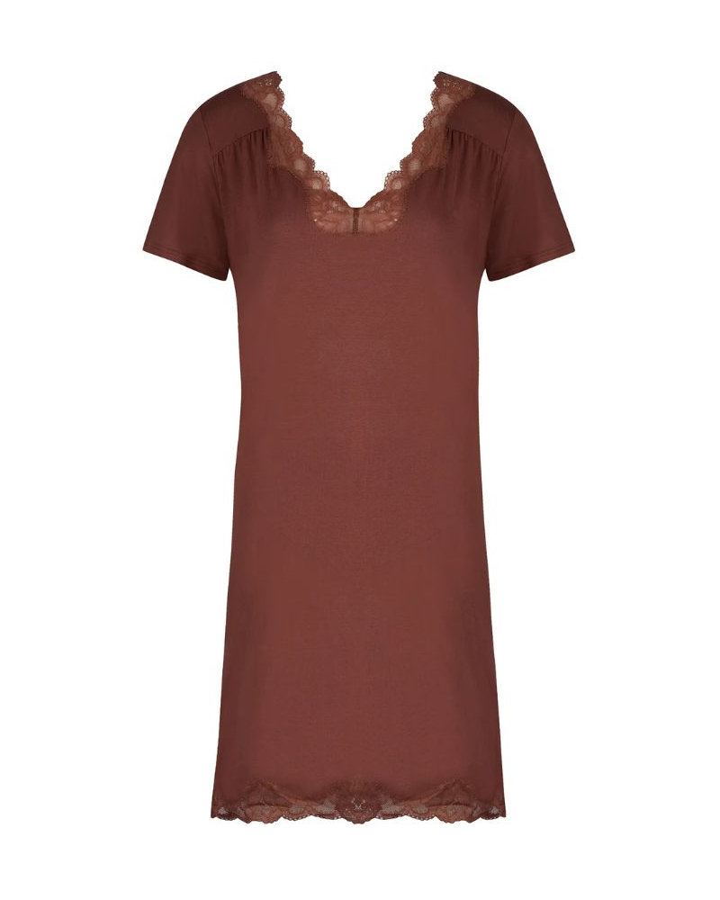Nightdress short sleeve Antigel Simply Perfect (Châtaigne)