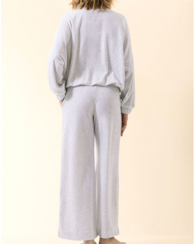 Conjunto de Chaqueta en Terciopelo de Algodón Le chat Psyché (Gris chiné)
