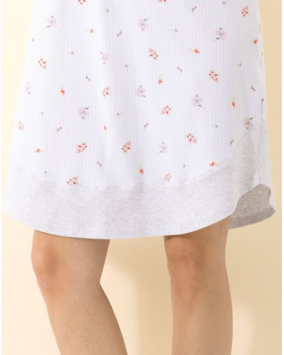 Nightshirt Interlock 100% Cotton Le Chat Songe (Ciel)