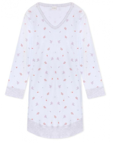 Nightshirt Interlock 100% Cotton Le Chat Songe (Ciel)