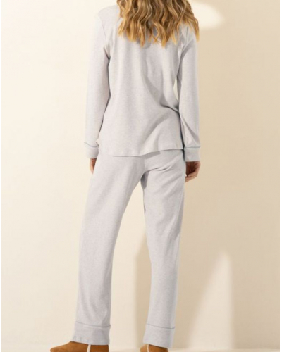 Pyjama Interlock 100% Cotton Le Chat Songe (Gris chiné)