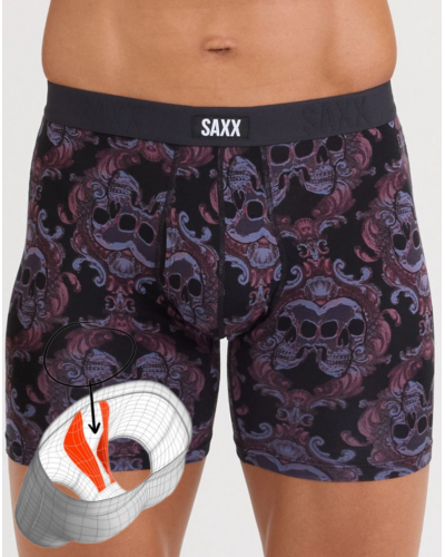 Boxer with fly Vibe Xtra Saxx (Skull Brocade/Black)