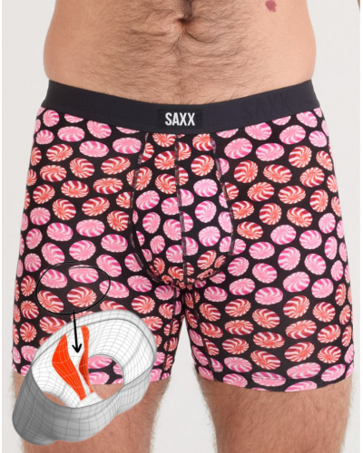 Bóxer con bragueta Saxx Vibe Xtra (Confection Perfection/Negro)