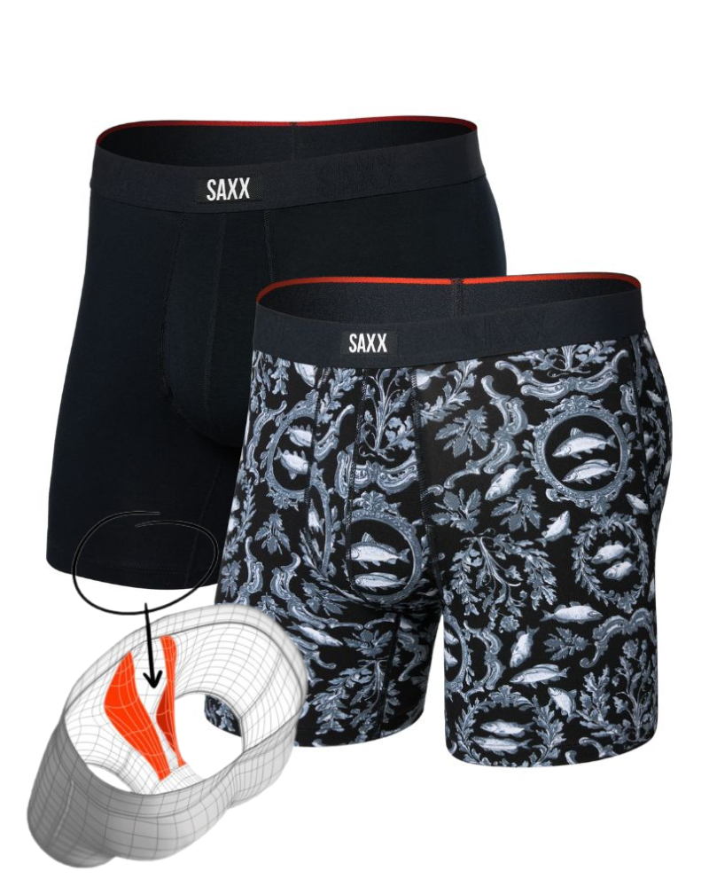 Pack of 2 boxers Saxx Vibe Xtra Comfort (Backsplash/Black)