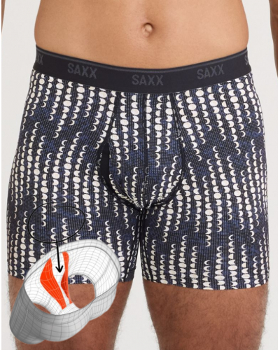Boxer à braguette Saxx Sport Quest Quick Dry Mesh (Moonrise-Noir)
