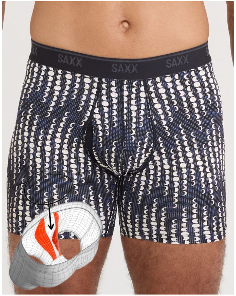 Boxers con bragueta Saxx Sport Quest Quick Dry Mesh (Moonrise-Negro)