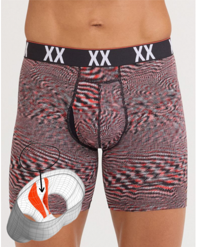 Boxer con bragueta Saxx Multi-sport Mesh (Hyperspace-Red Hot)