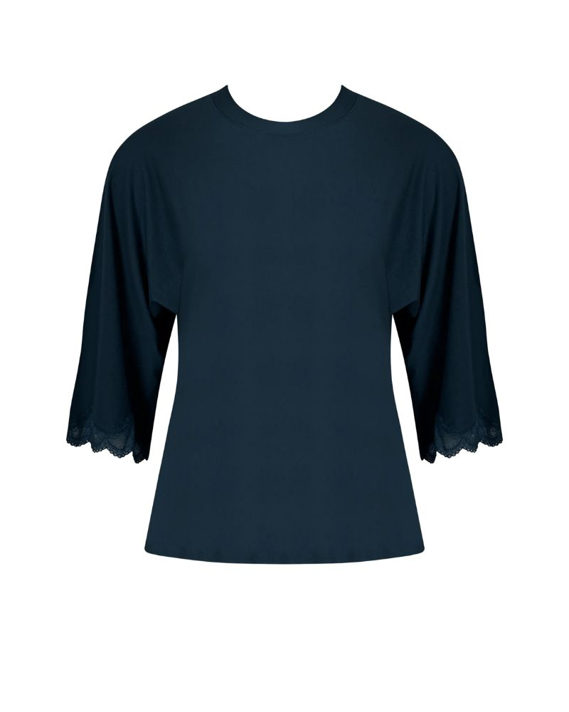 T-shirt manches 3/4 coupe ample Antigel Simply Perfect (Bleu Sarcelle)