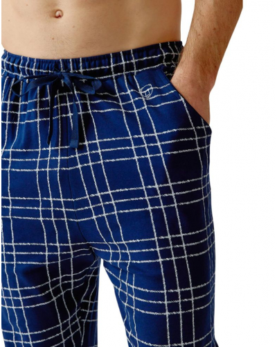 Pyjama long Interlock 100% coton bio Zac Arthur (Marine)