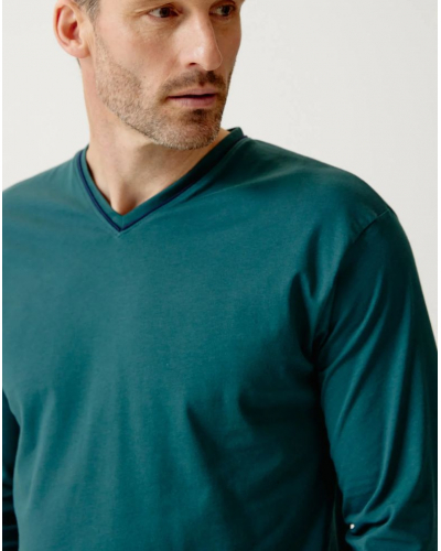 Pyjama long jersey 100% coton bio Ulysse Arthur (Marine)
