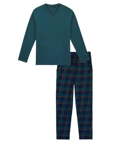 Pyjama long jersey 100% coton bio Ulysse Arthur (Marine)
