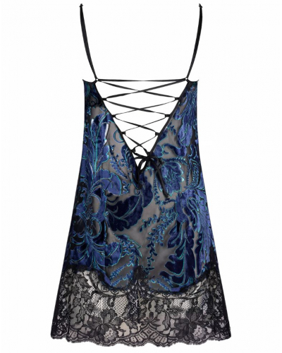 Babydoll de terciopelo devorada Lise Charmel Eclat Joallerie (Eclat Saphir)