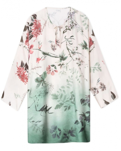 Chemise de nuit chaîne et trame Le Chat Japandi (Multico)