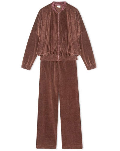 Cotton Velour Jacket Set Le Chat Psyché (Chocolat)