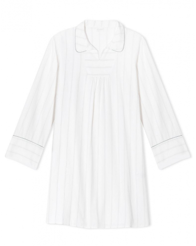 Nightdress 100% Cotton Warp and Weft Le Chat Astrée (Ecru)