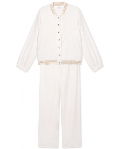 Ensemble veste Le chat Yogi (Ecru)