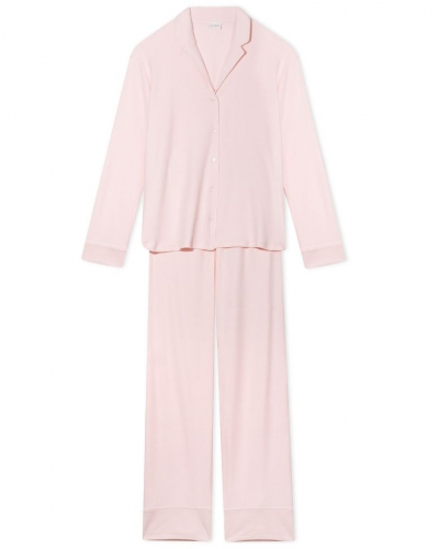 Pyjama Interlock 100% coton Le Chat Songe (Bois de rose)