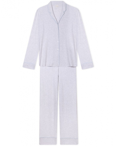 Pyjama Interlock 100% Cotton Le Chat Songe (Gris chiné)