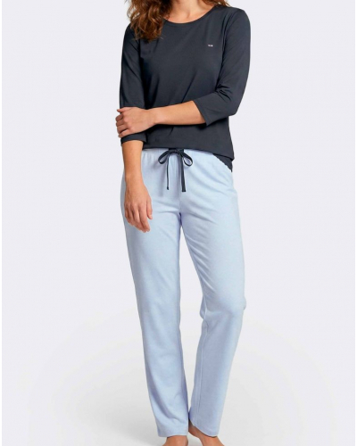 Pyjama long 100% coton Eden Park (Bleu)
