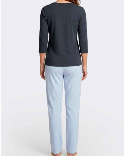 Pyjama long 100% coton Eden Park (Bleu)