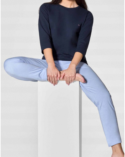 Pyjama long 100% coton Eden Park (Bleu)