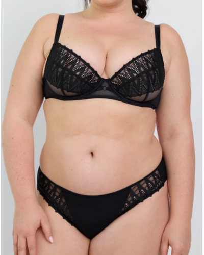 Soutien-gorge armatures trois parties Maison Lejaby Dreamcatcher (Noir)