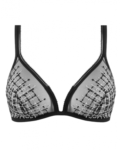 Soft bra with plunging neckline Maison Lejaby Back in Black (Black)