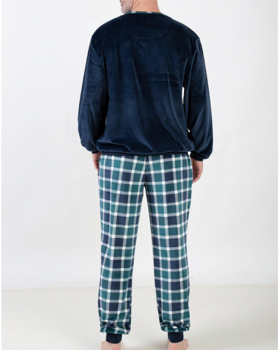 Velvet long pyjamas Guasch Spandex (Multicolore)