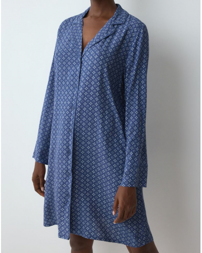 Chemise de nuit boyfriend Triumph Nuit (Sea Blue Light Comb)