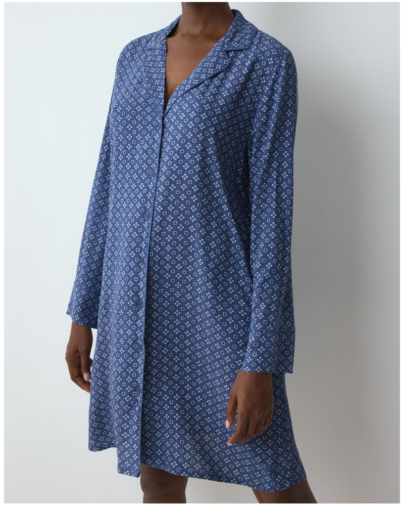 Camisón boyfriend Triumph Nuit (Sea Blue Light Comb)