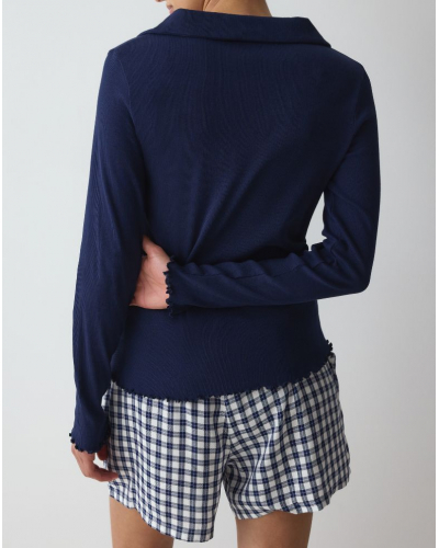 Conjunto de pijama algodón Nuit Triumph (Blue Dark/Carreaux)